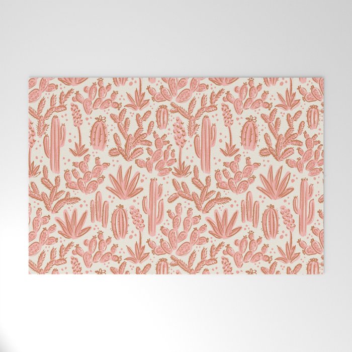 Cactus Desert - pink and copper Welcome Mat Gallery Image 1