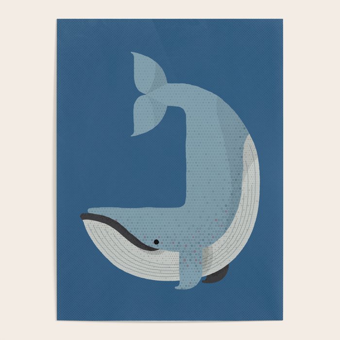 Whimsy Blue Whale Poster Gallery Image 4