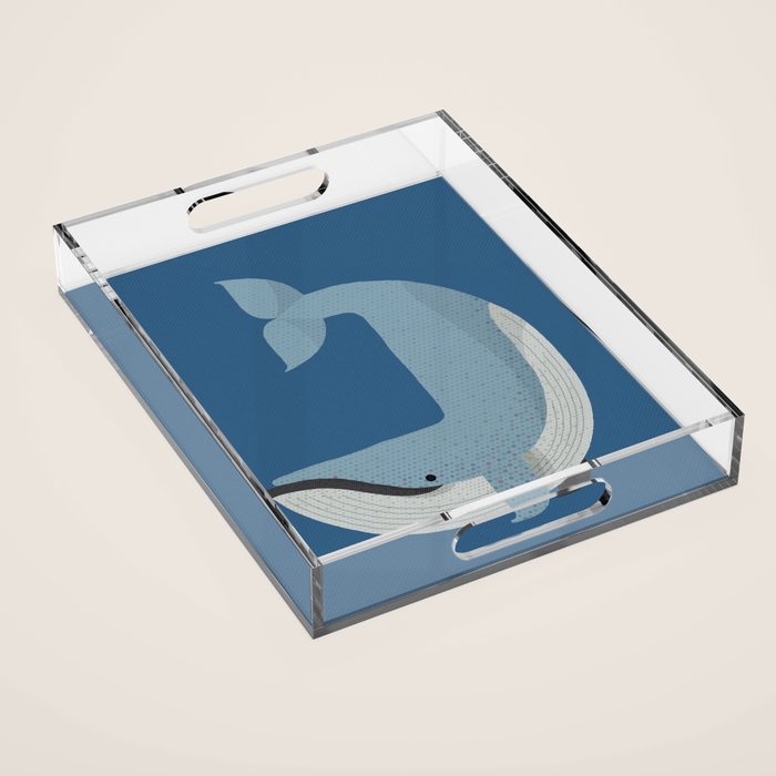 Whimsy Blue Whale Acrylic Tray Gallery Image 1