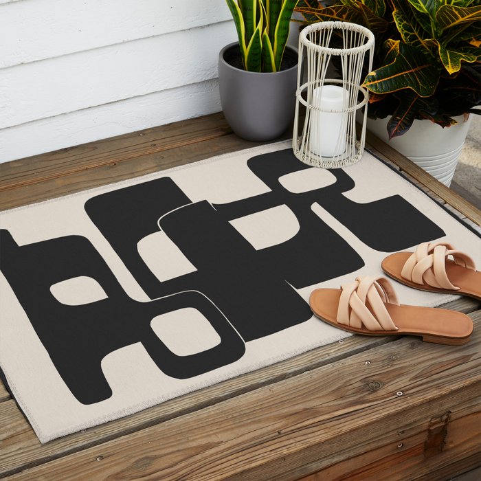 Modern Abstract Shapes 108 Outdoor Rug Gallery Image 2