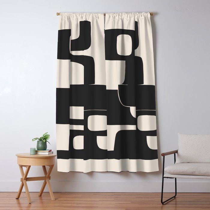 Modern Abstract Shapes 108 Window Curtain Gallery Image 5
