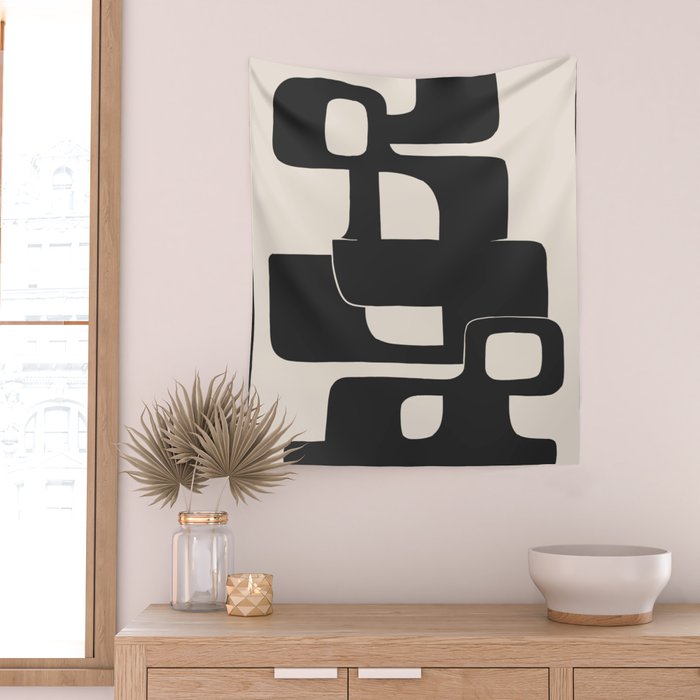 Modern Abstract Shapes 108 Wall Tapestry Gallery Image 2