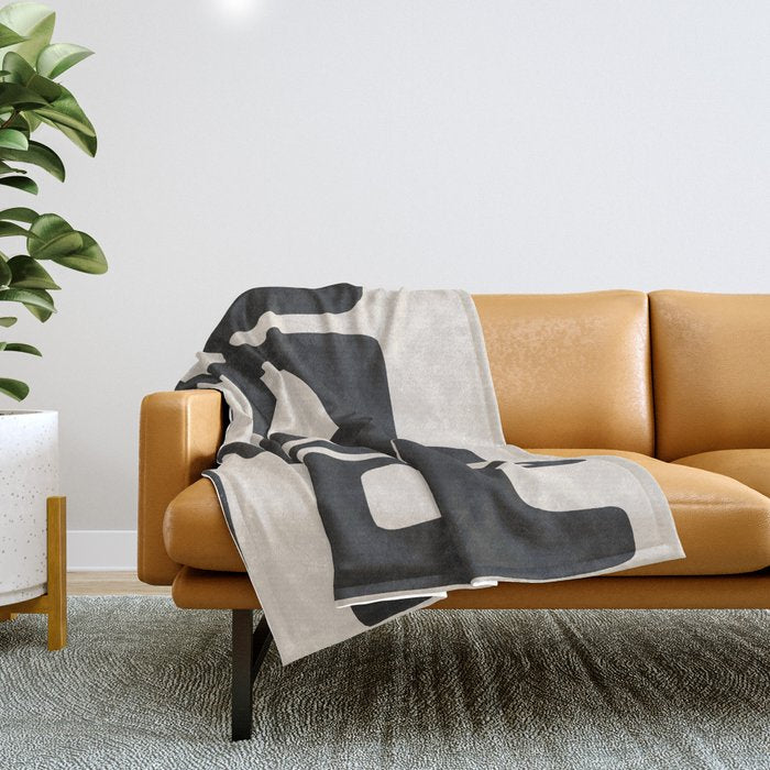 Modern Abstract Shapes 108 Throw Blanket Gallery Image 1