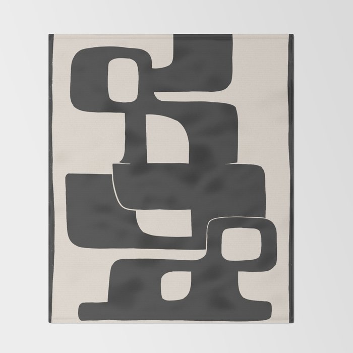 Modern Abstract Shapes 108 Throw Blanket Gallery Image 2