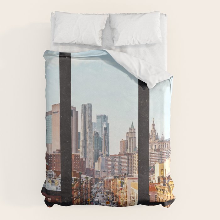 New York City Window Views Duvet Cover Gallery Image 1