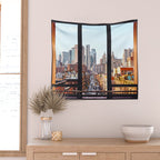 New York City Window Views Wall Tapestry Gallery Image 2