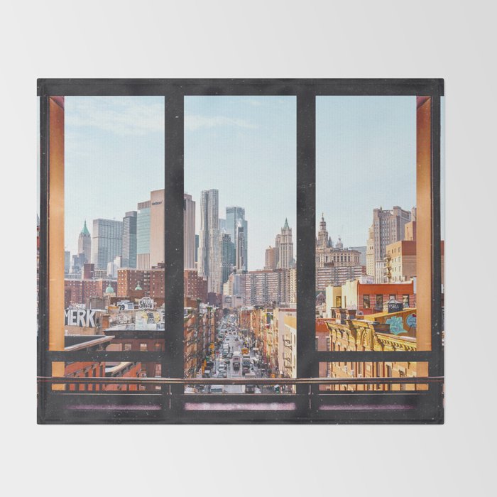New York City Window Views Throw Blanket Gallery Image 2