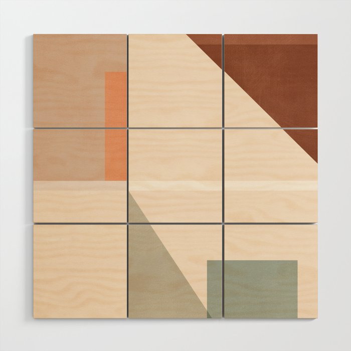 Abstract Geometric 16 Wood Wall Art Gallery Image 1