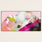 landscape mountain painting abstract Desk Mat Gallery Image 3