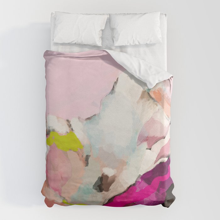 landscape mountain painting abstract Duvet Cover Gallery Image 6