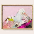 landscape mountain painting abstract Serving Tray Gallery Image 1