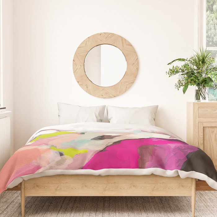 landscape mountain painting abstract Duvet Cover Gallery Image 3
