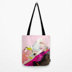 landscape mountain painting abstract Tote Bag Gallery Image 2