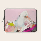 landscape mountain painting abstract Laptop Sleeve Gallery Image 1