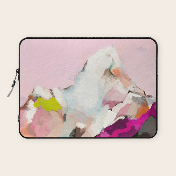 landscape mountain painting abstract Laptop Sleeve Gallery Image 1