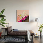 landscape mountain painting abstract Wood Wall Art Gallery Image 2