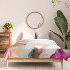 landscape mountain painting abstract Comforter Gallery Image 3