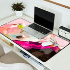 landscape mountain painting abstract Desk Mat Gallery Image 2