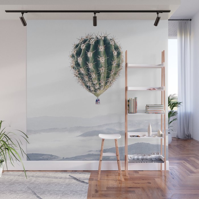 Flying Cactus Wall Mural Gallery Image 1