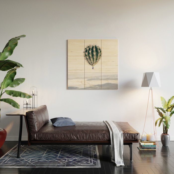Flying Cactus Wood Wall Art Gallery Image 2