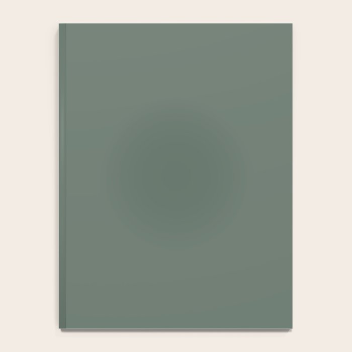 Minimal, Solid Color, Dark Sage Green Notebook Gallery Image 4