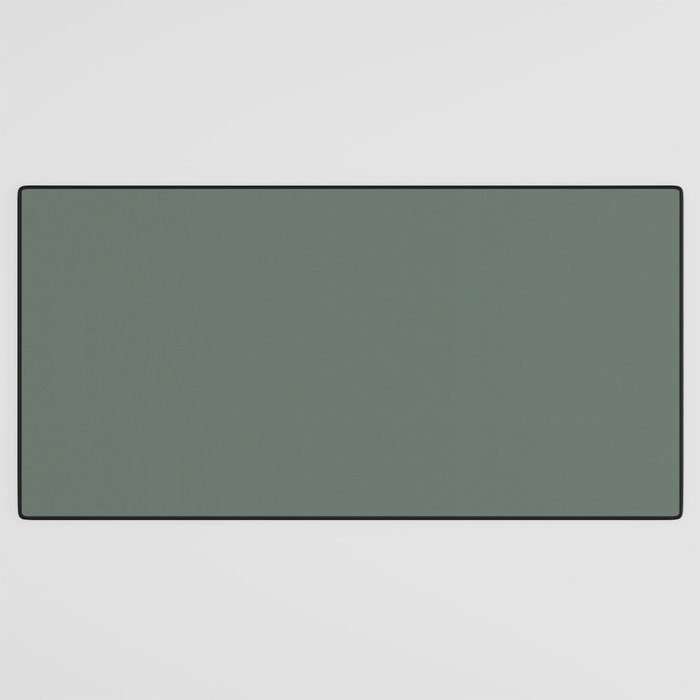 Minimal, Solid Color, Dark Sage Green Desk Mat Gallery Image 3