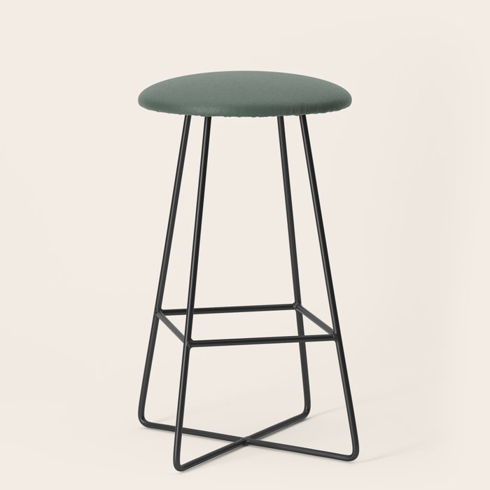 Minimal, Solid Color, Dark Sage Green Stool Gallery Image 1