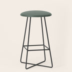 Minimal, Solid Color, Dark Sage Green Stool Gallery Image 1