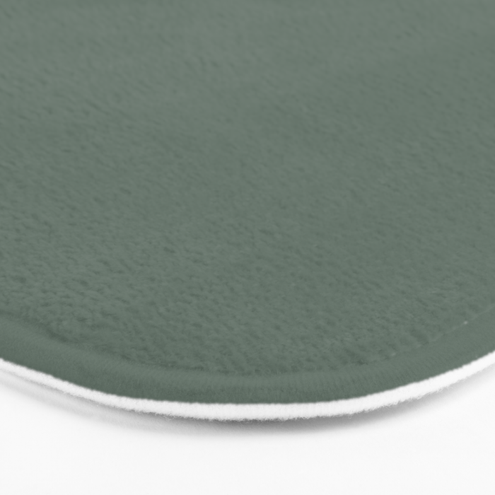 Minimal, Solid Color, Dark Sage Green Bath Mat Gallery Image 3