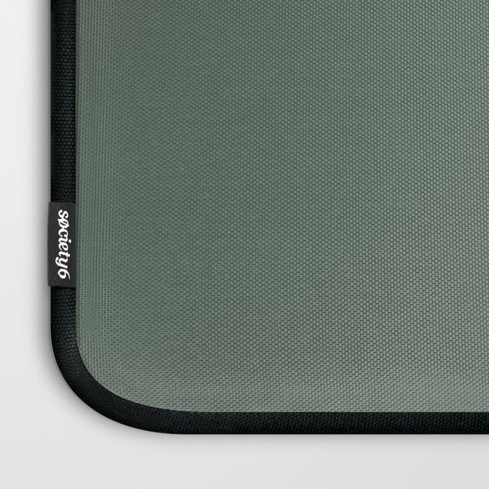 Minimal, Solid Color, Dark Sage Green Laptop Sleeve Gallery Image 3