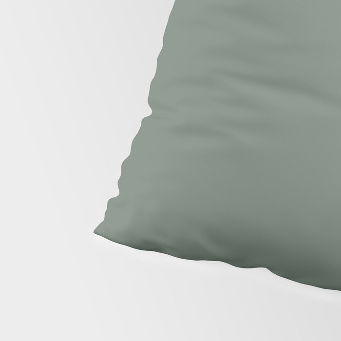Minimal, Solid Color, Dark Sage Green Pillow Sham Gallery Image 4