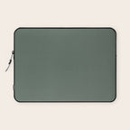Minimal, Solid Color, Dark Sage Green Laptop Sleeve Gallery Image 1