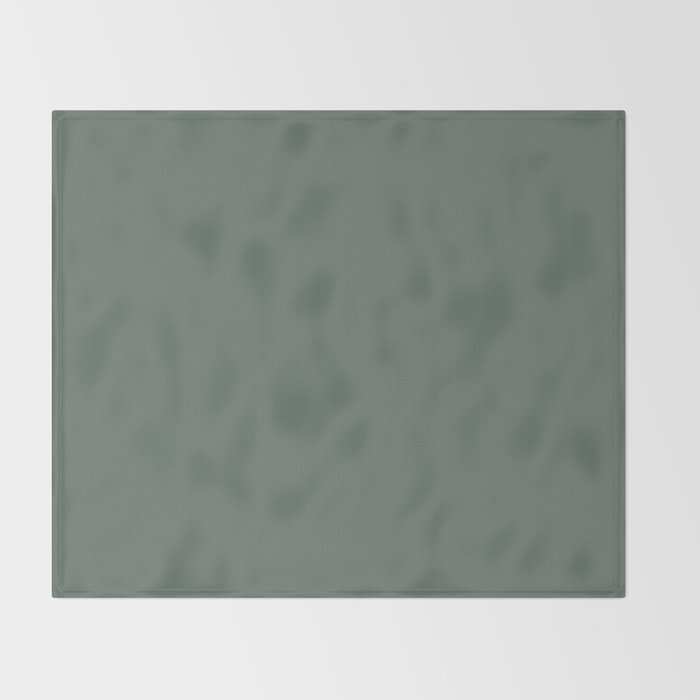 Minimal, Solid Color, Dark Sage Green Throw Blanket Gallery Image 2