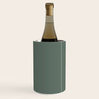 Minimal, Solid Color, Dark Sage Green Wine Chiller Gallery Image 1