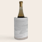 Sands of Time II - Gray Stormy Clouds Beige Sandy Beach Coastal Ocean Abstract Nature Painting Wine Chiller Gallery Image 2