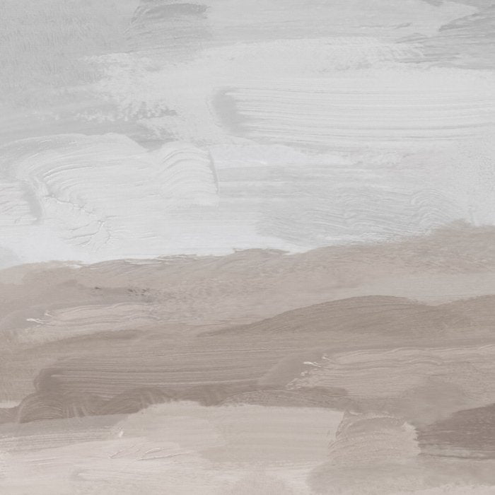 Sands of Time II - Gray Stormy Clouds Beige Sandy Beach Coastal Ocean Abstract Nature Painting Coffee Mug Gallery Image 2