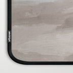 Sands of Time II - Gray Stormy Clouds Beige Sandy Beach Coastal Ocean Abstract Nature Painting Laptop Sleeve Gallery Image 3