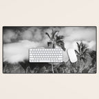 Kauai, Hawaii - Black and White Landscape Photography Desk Mat Gallery Image 1