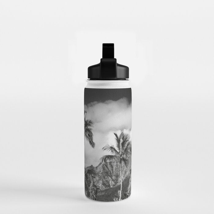 Kauai, Hawaii - Black and White Landscape Photography Water Bottle Gallery Image 2