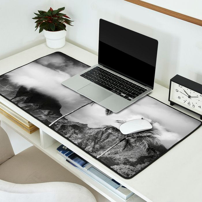 Kauai, Hawaii - Black and White Landscape Photography Desk Mat Gallery Image 2