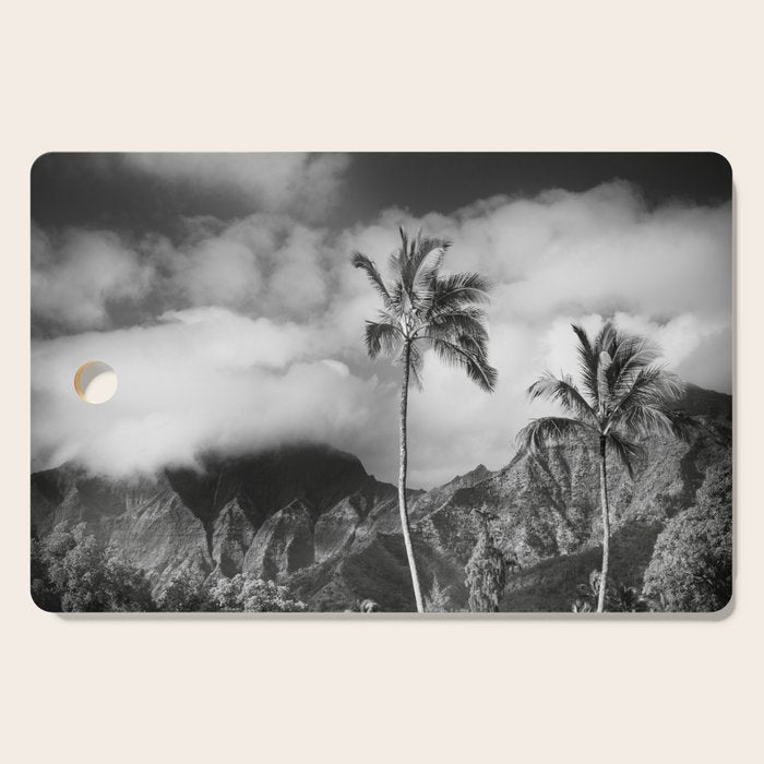 Kauai, Hawaii - Black and White Landscape Photography Cutting Board Gallery Image 1