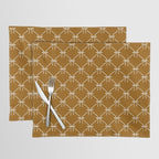 Bows & Ribbons Pattern XVII Burnt Ochre Placemat Gallery Image 1
