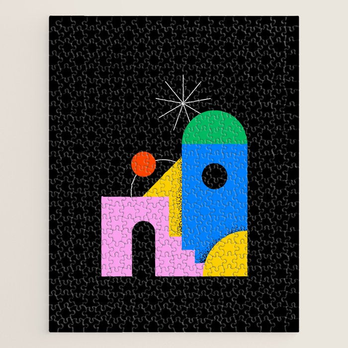Colorful trendy geometric art illustration Jigsaw Puzzle Gallery Image 1