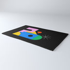 Colorful trendy geometric art illustration Rug Gallery Image 3