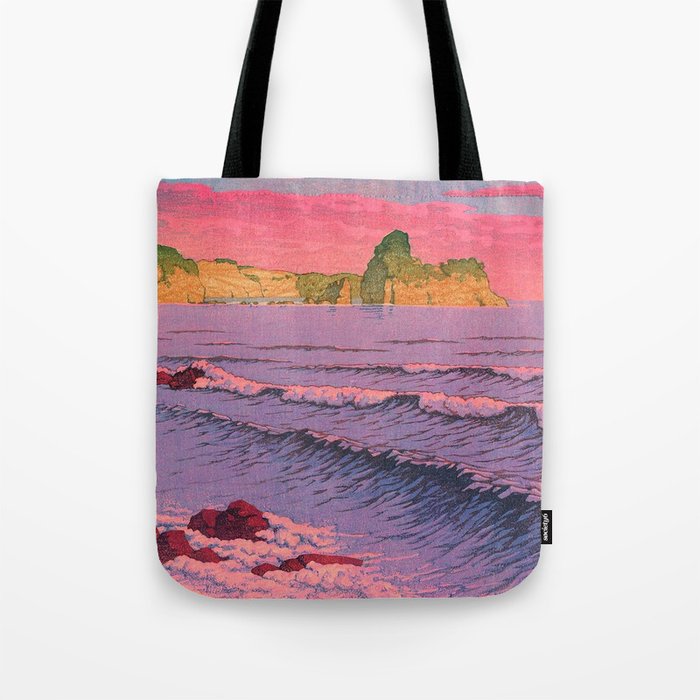 Morning Sea at Shiribeshi by Kawase Hasui Tote Bag Gallery Image 1