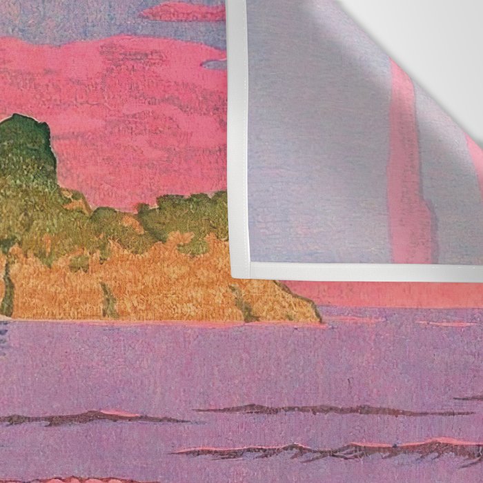 Morning Sea at Shiribeshi by Kawase Hasui Wall Tapestry Gallery Image 3