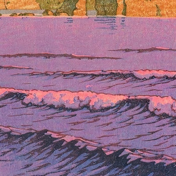 Morning Sea at Shiribeshi by Kawase Hasui Coffee Mug Gallery Image 2