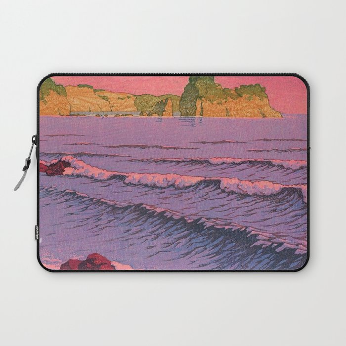 Morning Sea at Shiribeshi by Kawase Hasui Laptop Sleeve Gallery Image 1
