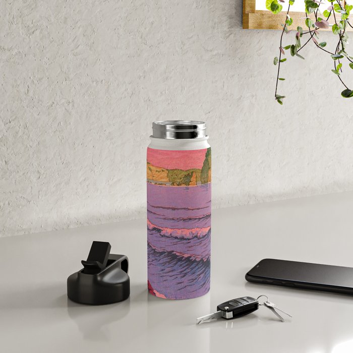 Morning Sea at Shiribeshi by Kawase Hasui Water Bottle Gallery Image 4