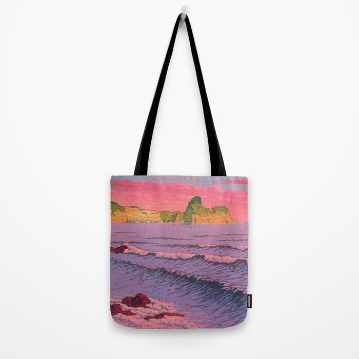 Morning Sea at Shiribeshi by Kawase Hasui Tote Bag Gallery Image 2